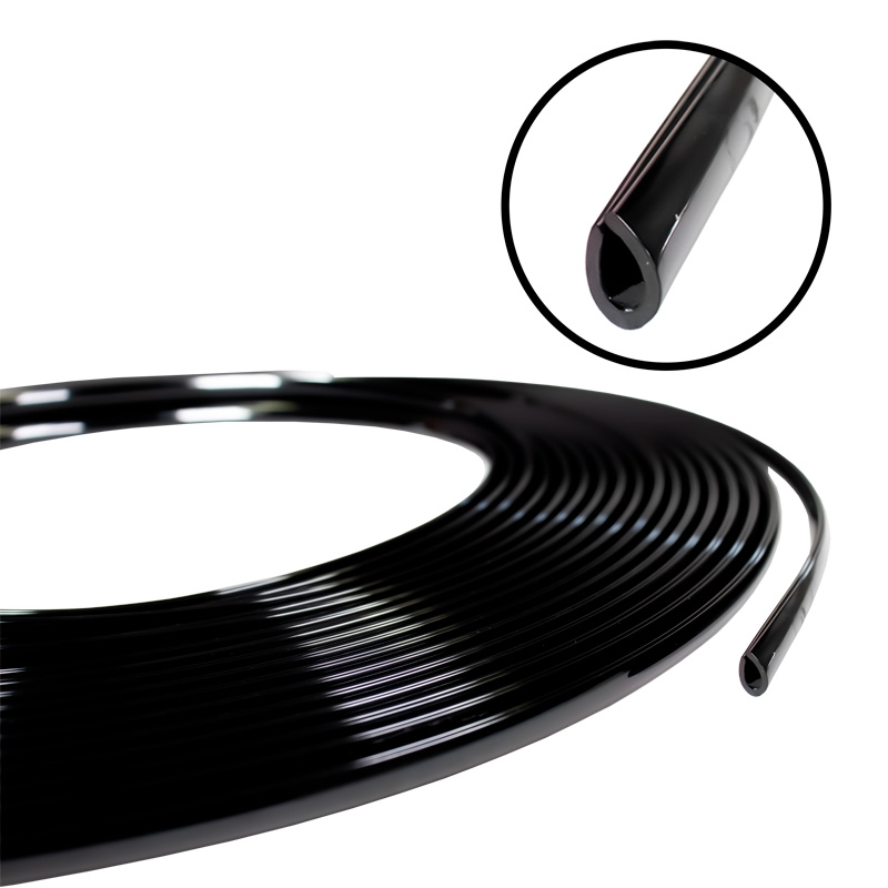Trimbrite Zelfklevende Interieur & Exterieur strip - Zwart - Rol van 15 meter - U-profiel 8x5mm