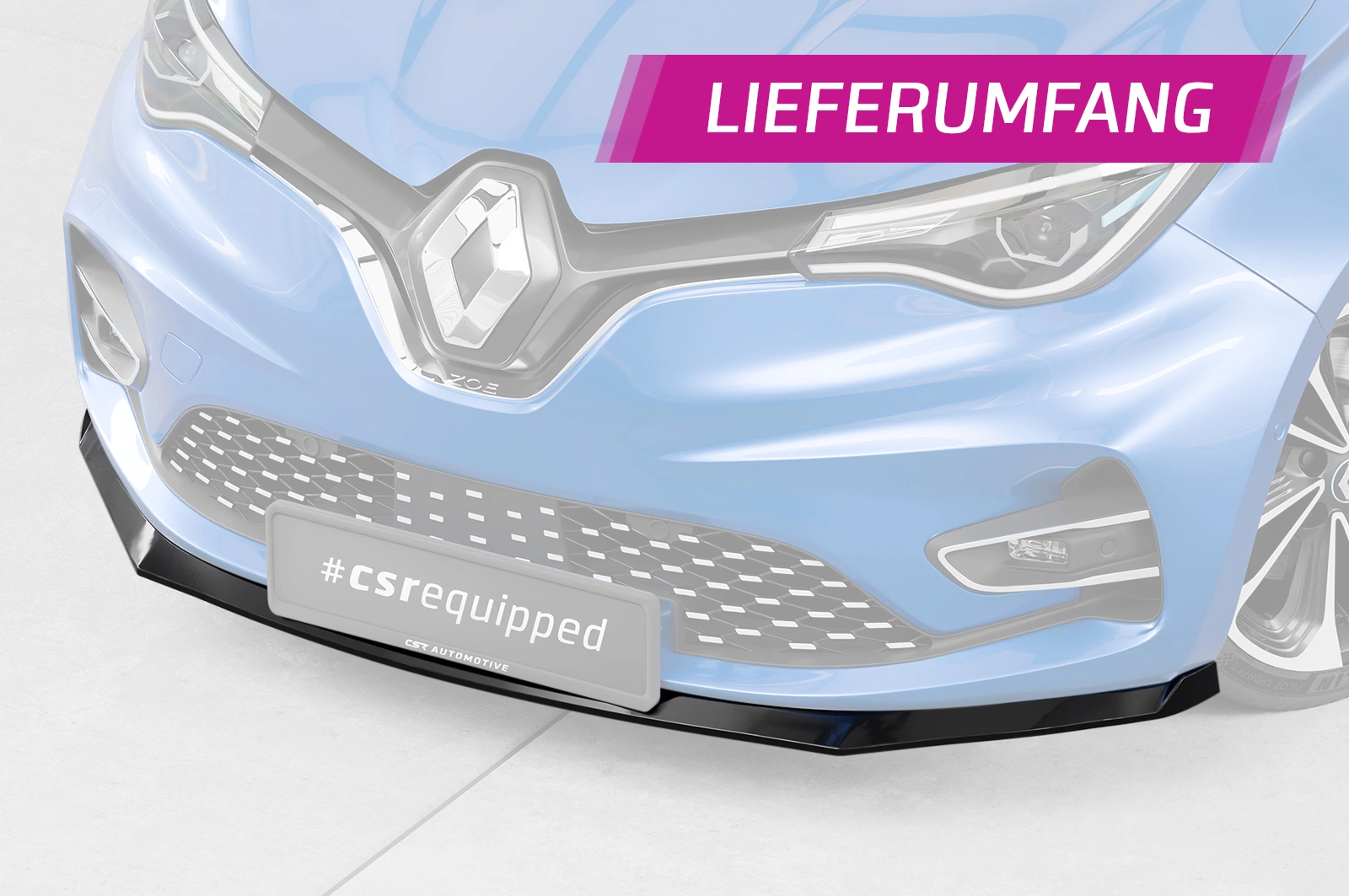 Voorspoiler Renault Zoe (Facelift) glans zwart – CSR Automotive