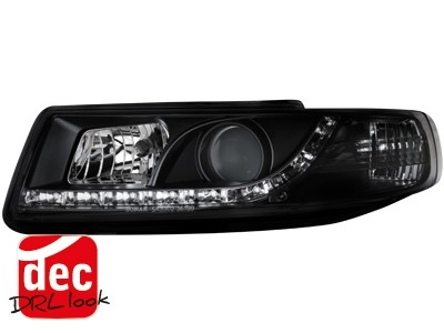 Faros Seat Leon/Toledo Dayline Los ojos del Diablo negro