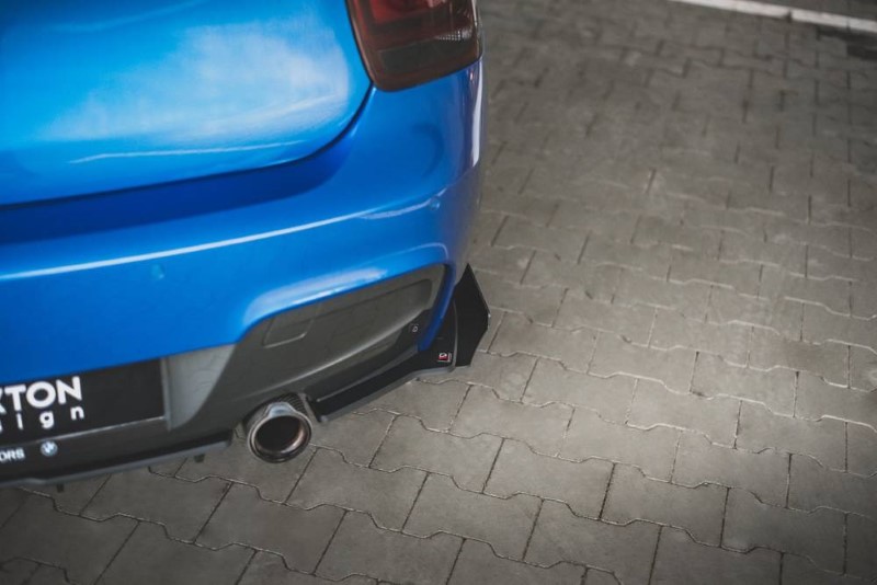 Race achterzijde skirts + rand BMW 1-Serie M135I F20 Maxton Design zwart