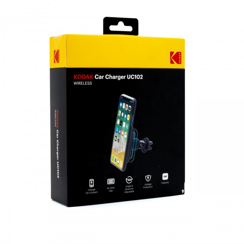 UC102 KODAK Car Wireless Charger Vent Clip Type