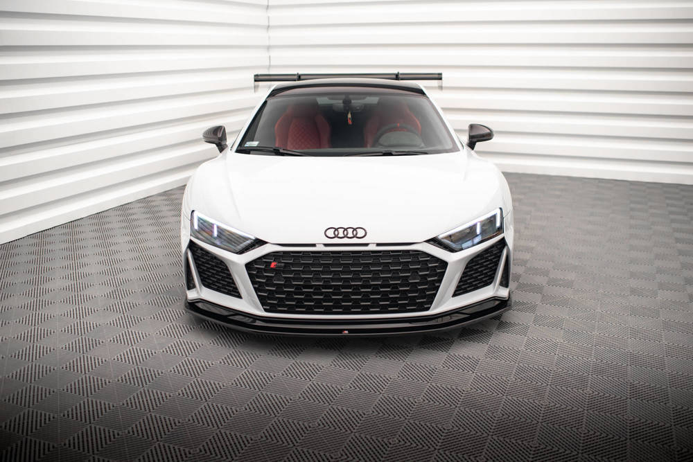 Voorspoiler V.2 Audi R8 Facelift  2018 - 2021 Maxton Glans Zwart
