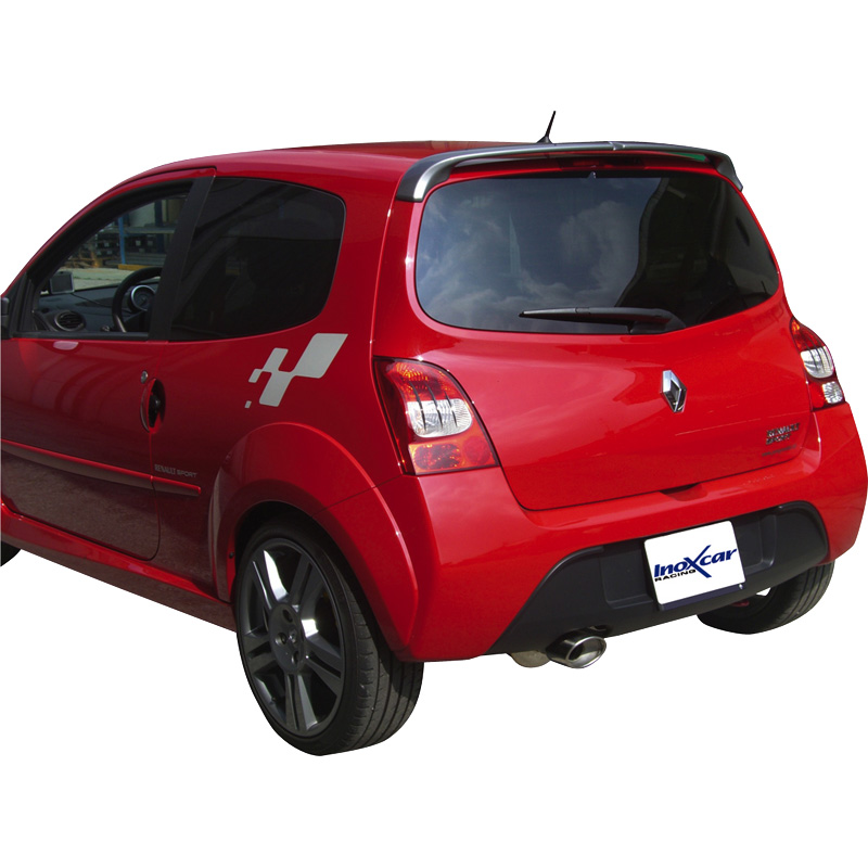100% RVS Sportuitlaat  Renault Twingo II RS Sport 1.6 16v (133pk) 2008- 120x80mm