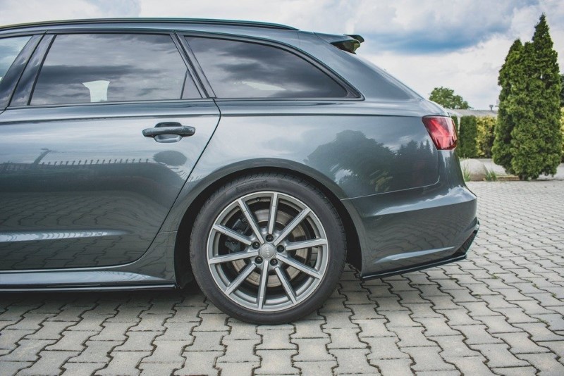 Achterzij Spoilers Audi S6 / A6 S-Line C7 FL Glanzend Zwart