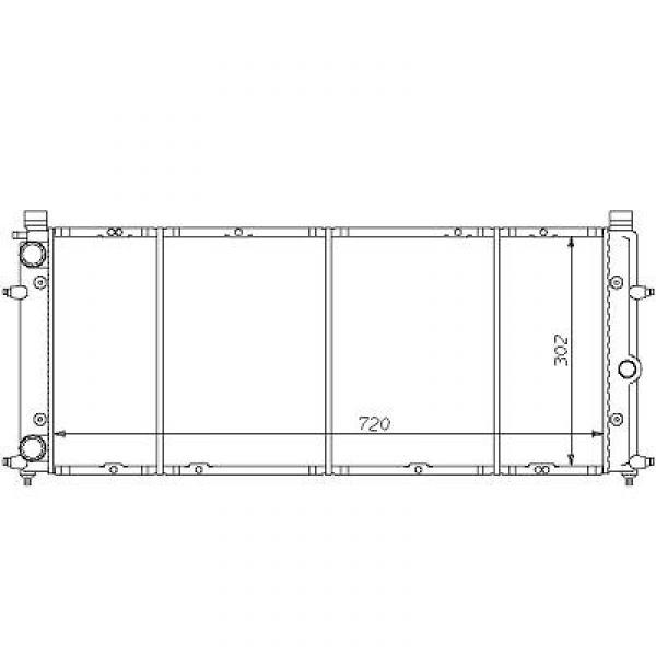 Radiator TRANSPORTER T4 90-91 720x320 1.8/2.4 4/5 CYL. +/-AC