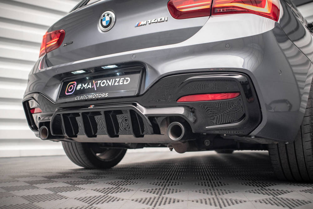 Diffuser BMW 1 Serie M Pakket / M135i / M140i F20 / F21 Maxton Glans Zwart