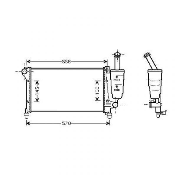 Radiator FIAT PANDA 03->> 500x317x18mm 1.1 8V/1.2 8V -AC