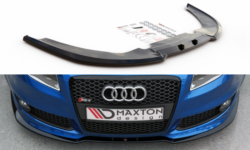 Voorspoiler Audi RS4 B7 V.2 Glanzend Zwart