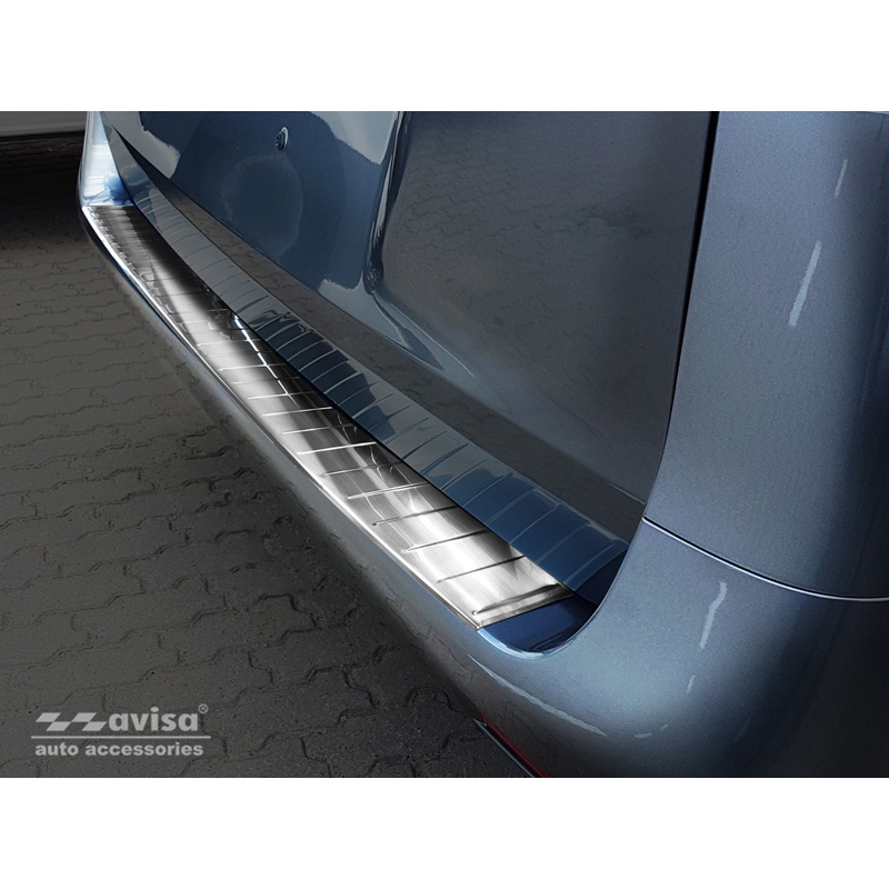 RVS Achterbumperprotector  Mercedes Vito & V-Klasse 2014-2019 & Facelift 2019- 'Ribs' (Lange versie)