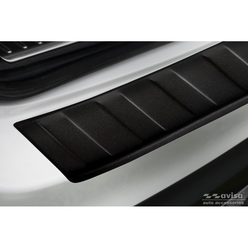 Matzwart RVS Achterbumperprotector  Mercedes GLC 5-deurs 2015-2019 & FL 2019- 'Ribs'