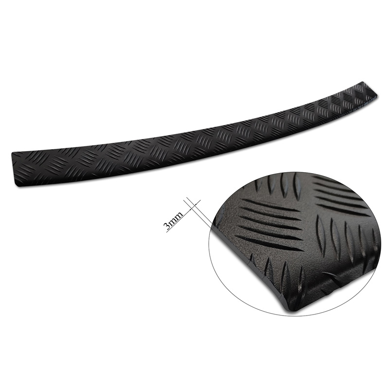 Matzwart Aluminium Achterbumperprotector  Volvo XC60 II 2017-2021 & FL 2021- incl. R-Design 'Riffled Plate'