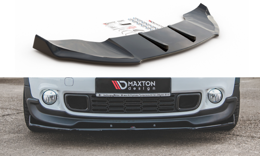 Voorspoiler Mini Countryman R60 Maxton Design glans zwart