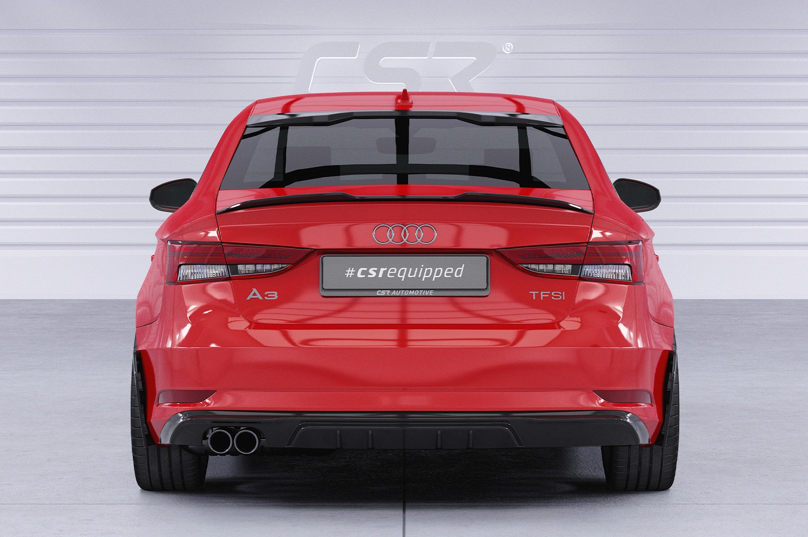 Achterspoiler Audi A3 8V Limousine Glans Zwart (05/2013–02/2020) CSR