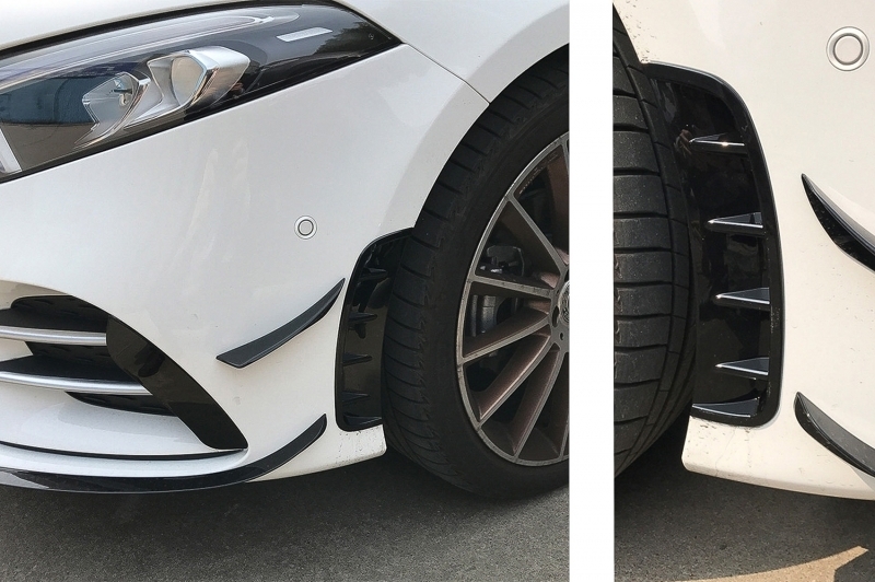 Zij-Intakes Mercedes A Klasse W177 Glans Zwart