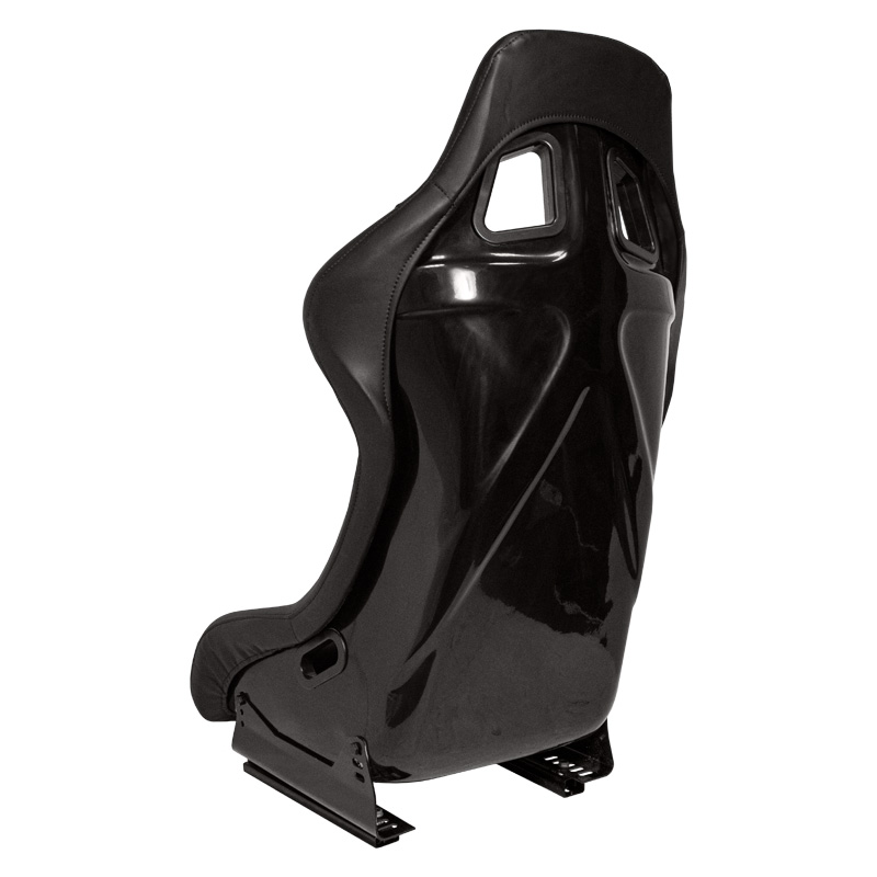 Sportstoel 'MO' - Zwart Kunstleder - Vaste polyester rugleuning - incl. sledes