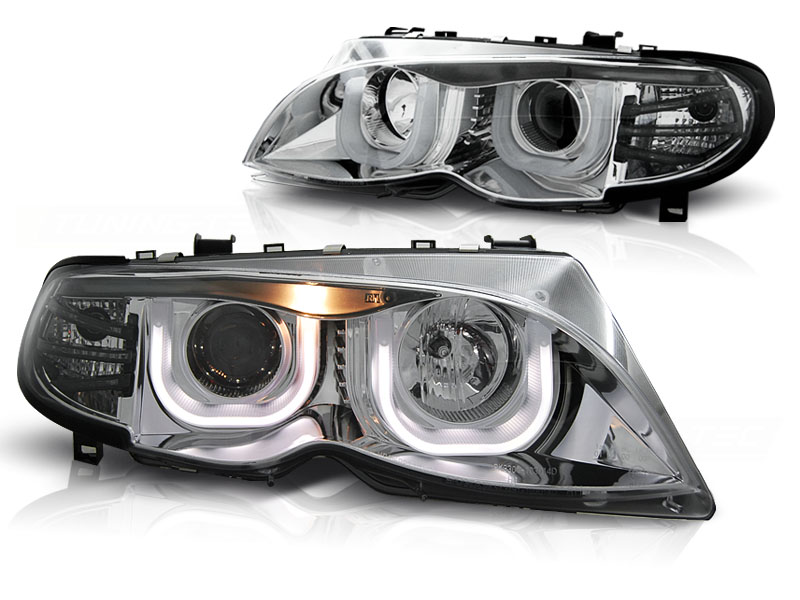 Headlights BMW E46 01-05 chome