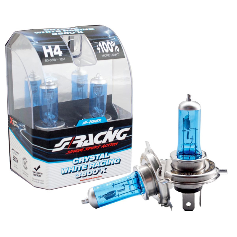 SR Halogen 'Crystal White Racing' H4(3800) Ice White 12V/55W