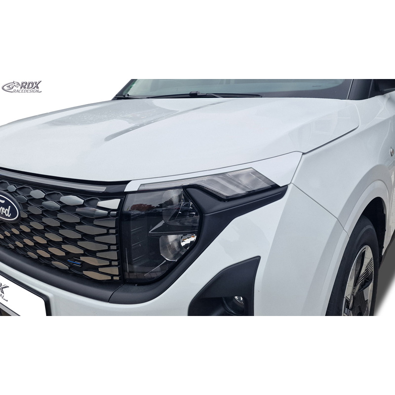 RDX Koplampspoilers  Ford Transit Courier & Tourneo Courier 2023- (met LED-richtingaanwijzers en DRL) (ABS)