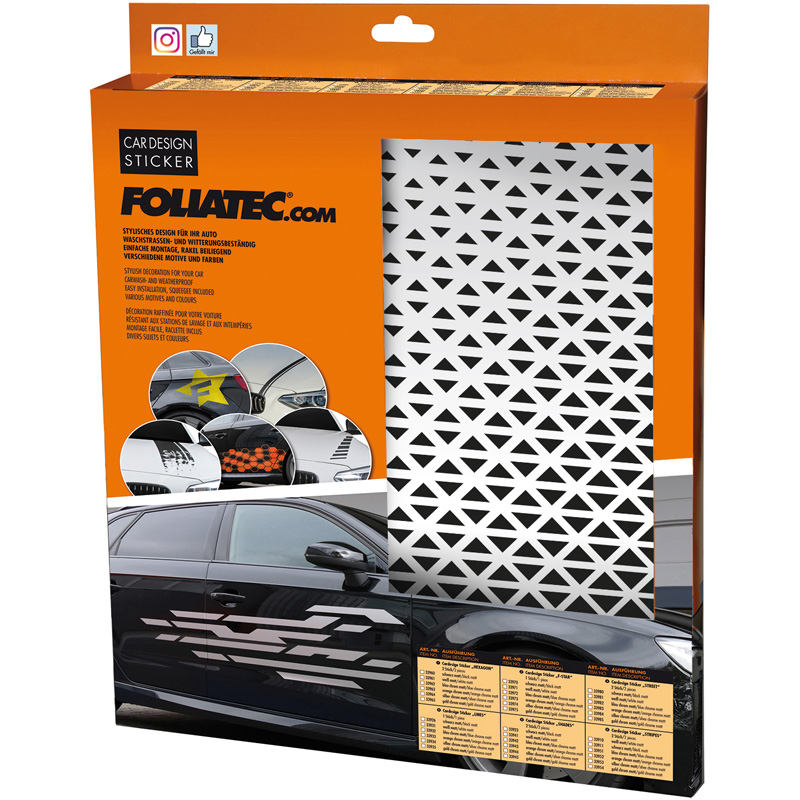 Foliatec Raamsticker Vector - Set à 2 stuks 45x40cm - Matzwart