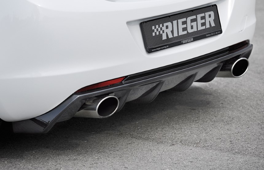 Diffuser Astra J Rieger uitlaat links + rechts carbon-look