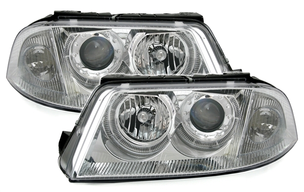 Faros VW Passat 3BG Angel Eyes cromo