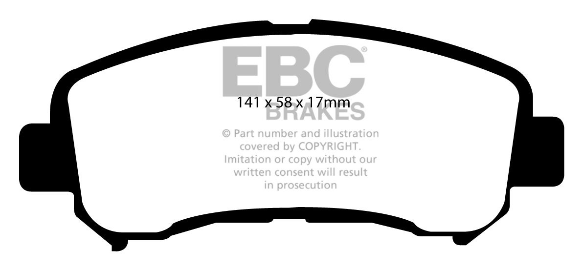 EBC Brakes NISSAN Qashqai 2.0 TD 2006-.. Remblokken voorzijde gr