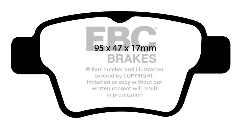 EBC Brakes PEUGEOT 307 CC 2.0 (180) 2007-.. Remblokken achterzij
