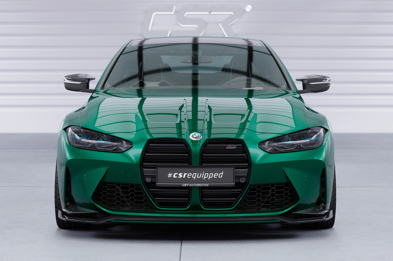 Voorspoiler BMW M3 (G80/G81) / M4 (G82/G83) glans zwart