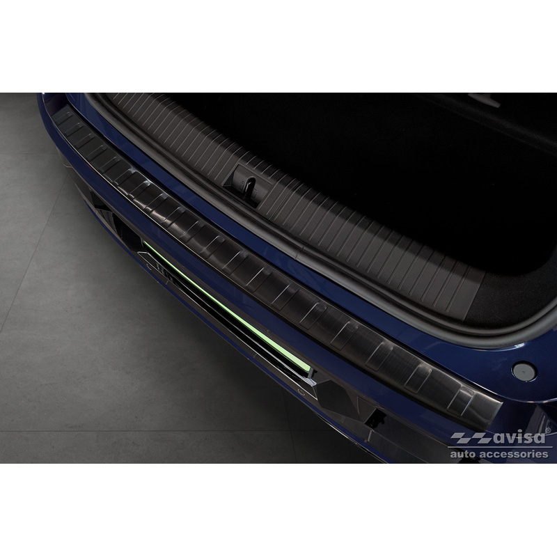 Zwart RVS Achterbumperprotector  Renault Megane E-Tech 2022- 'Ribs'