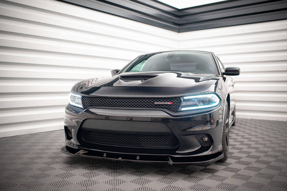 Voorspoiler V.2 Dodge Charger SRT MK7 FL Maxton Glans Zwart