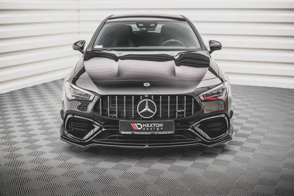 Voorspoiler V.3 Mercedes AMG CLA 45 Aero C118 Maxton Design glans zwart