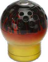 Schakelpook GearKnob Flame Painted + Red LED