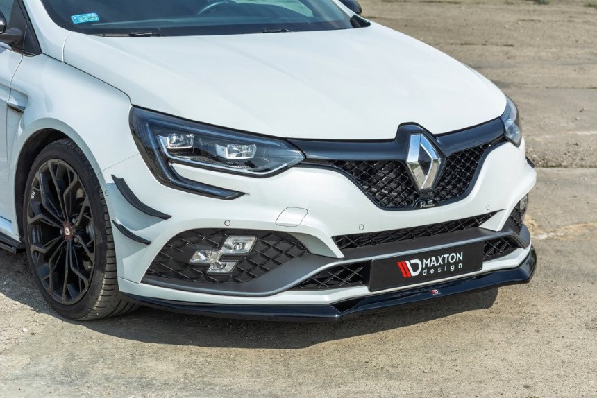 Voorspoiler Renault Megane 4 RS Maxton Design glans zwart V.2