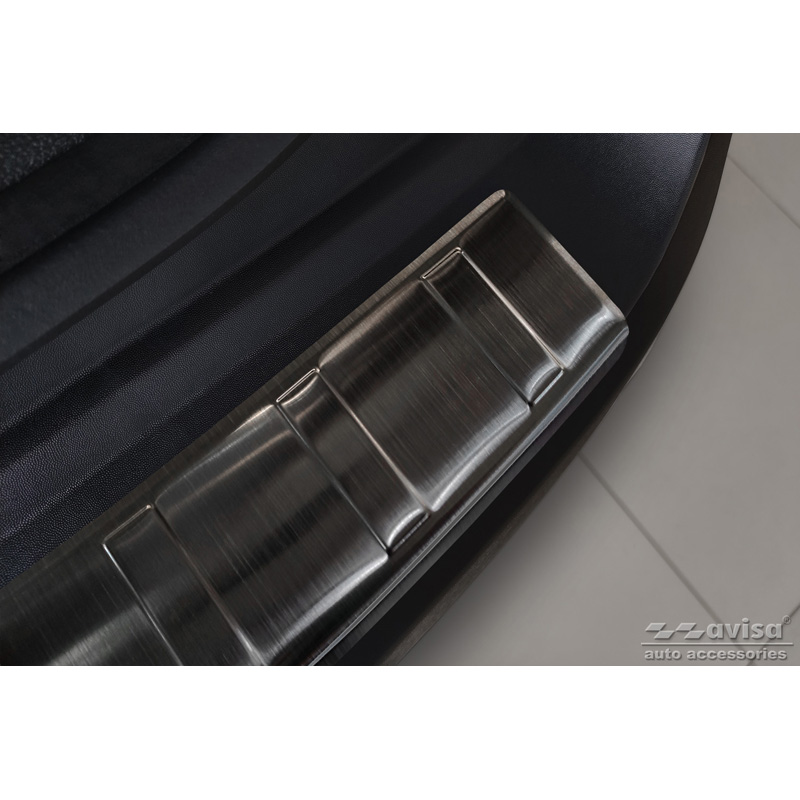 Zwart RVS Achterbumperprotector  Kia Sportage V 2021- 'Ribs'