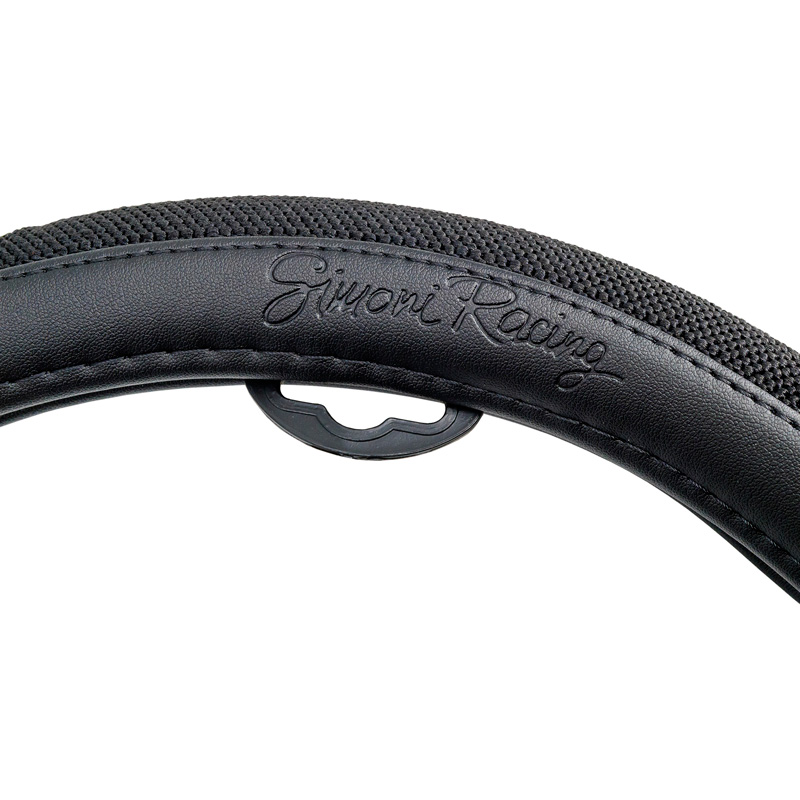 Simoni Racing Stuurwielhoes 500 - Zwart Eco-Leder/Katoen - 37-39cm
