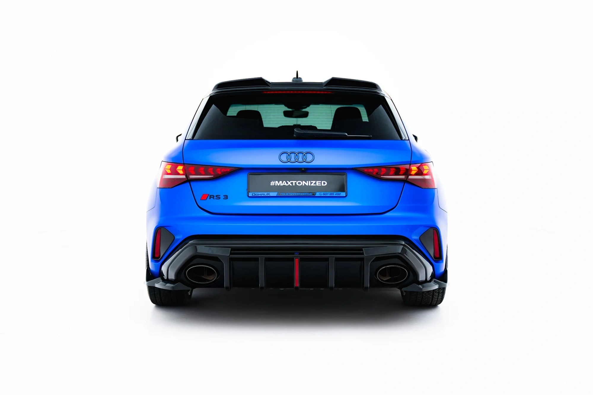Zij-Diffuser Audi RS3 Sportback 8Y Facelift Maxton Glans Zwart V.2