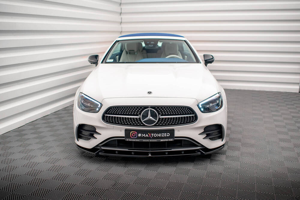 Voorspoiler V.2 Mercedes E Klasse AMG Pakket W213 / C238 Maxton Glans Zwart