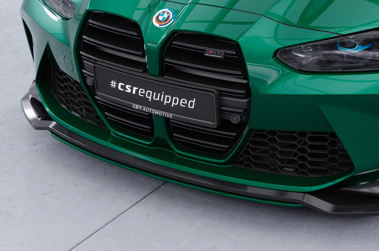 Voorspoiler BMW M3 (G80/G81) / M4 (G82/G83) glans zwart