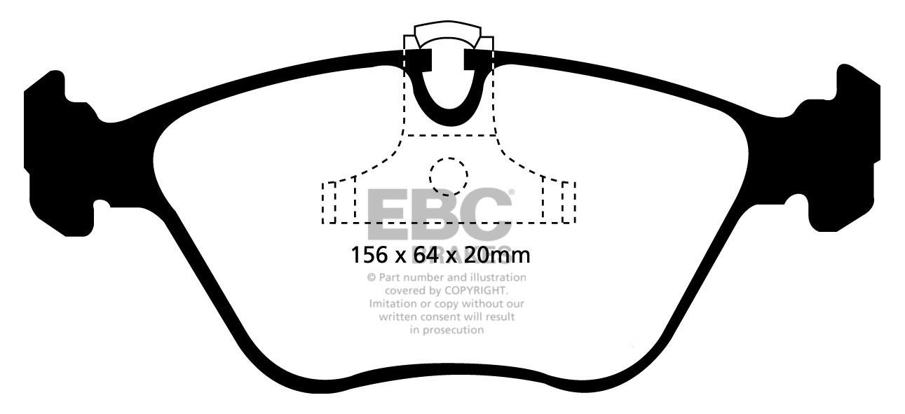 EBC Brakes BMW 535 3.5 (E39) 96-98 Remblokken voorzijde redstuff