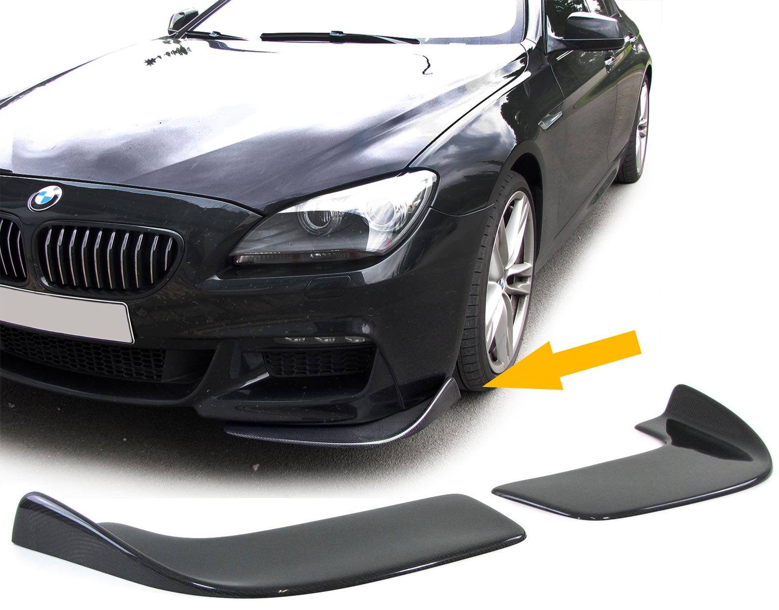 Carbon Voorspoiler lippen wings Universeel