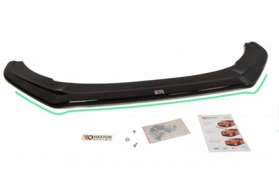Voorspoiler VW Polo MK5 GTI FACELIFT Glans Zwart