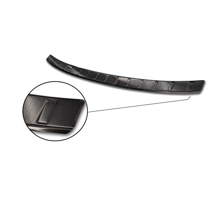 Zwart RVS Achterbumperprotector  Volkswagen ID.3 2020-2023 & FL 2023- 'Ribs'