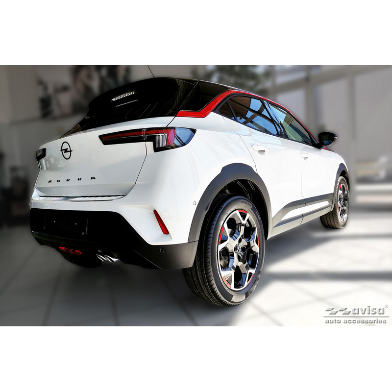 RVS Achterbumperprotector  Opel Mokka 2020- 'Ribs' (2-delig)