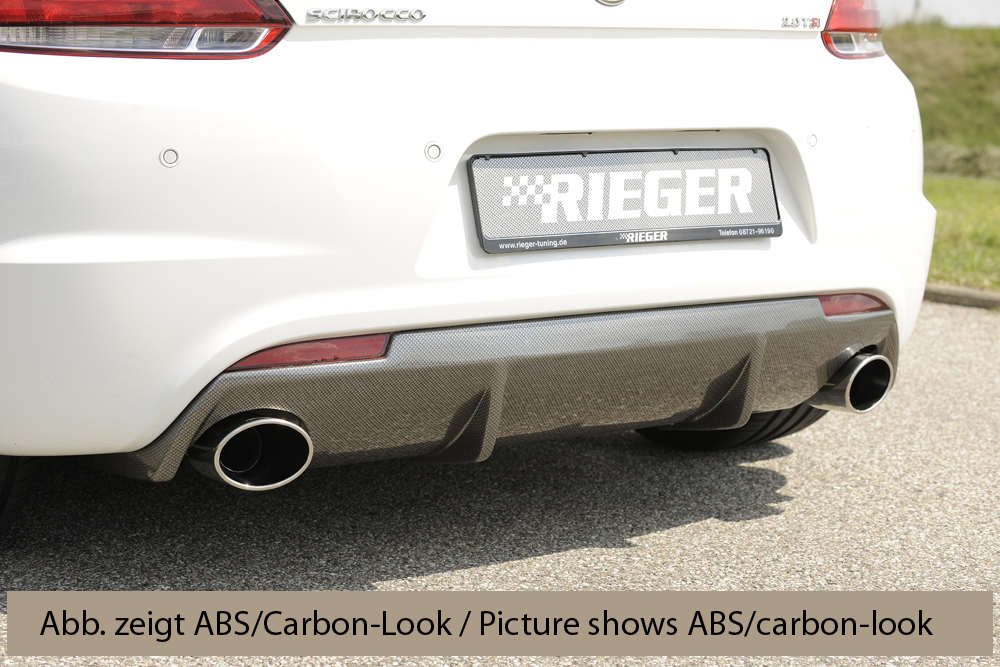 Diffuser Volkswagen Scirocco R Rieger Glans Zwart