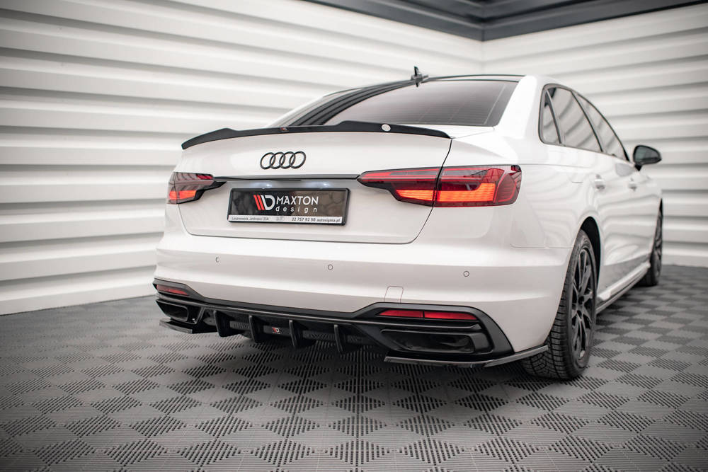 Diffuser Audi A4 B9 FL Maxton Glans Zwart