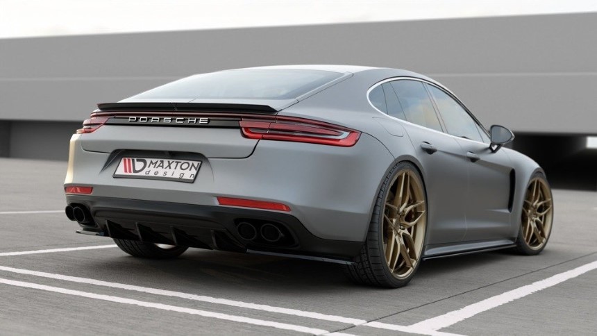 Diffuser Porsche Panamera (Turbo/GTS 971) Maxton Design glans zwart