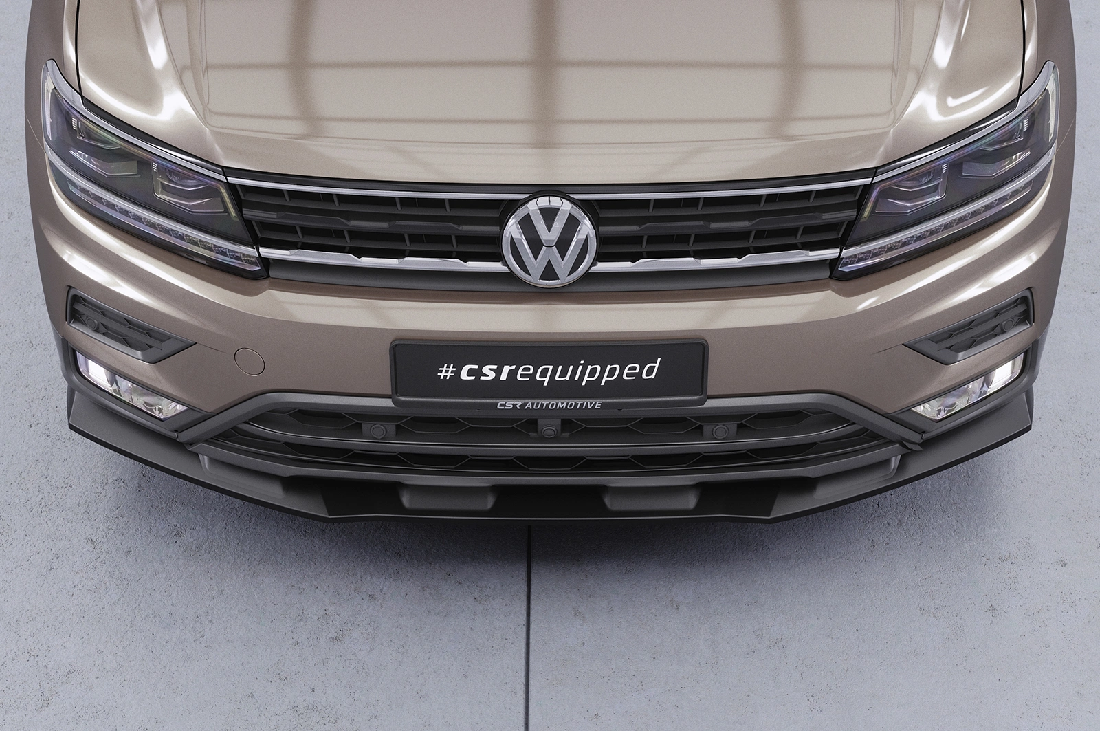 Voorspoiler VW Tiguan 2 (Typ AD) Basis glans zwart 2016–06/2020