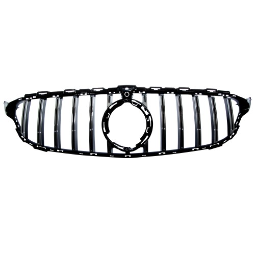 Grill Mercedes W205 Facelift 18-.. Zwart Chroom GT Look Camera