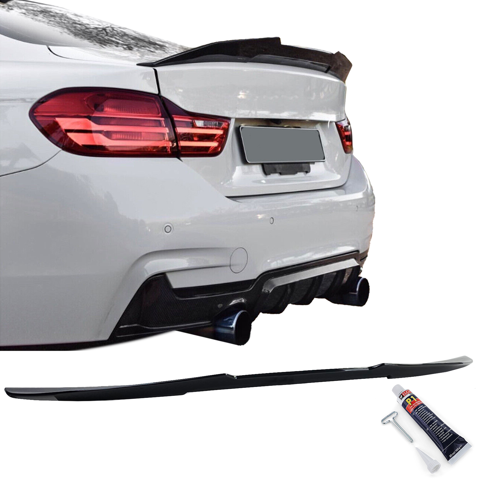 Glanzend zwarte Grills BMW M4 F82 2014-2016