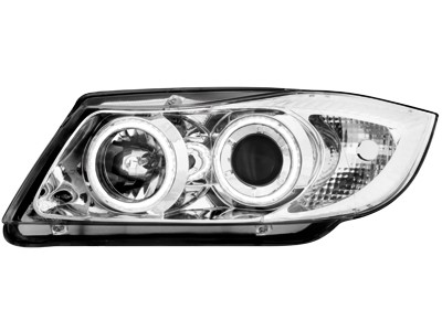 Faros BMW 3 serie E90 Angel Eyes cromo